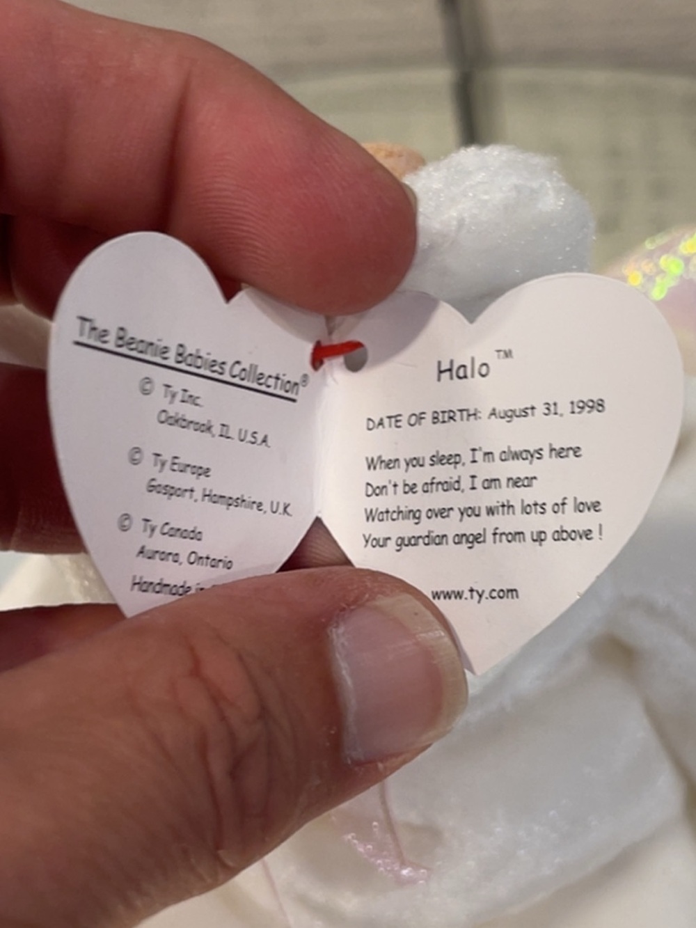 V- ‘98 - Ty Halo the Beanie Baby Angel 🐻 - Picture 9 of 9